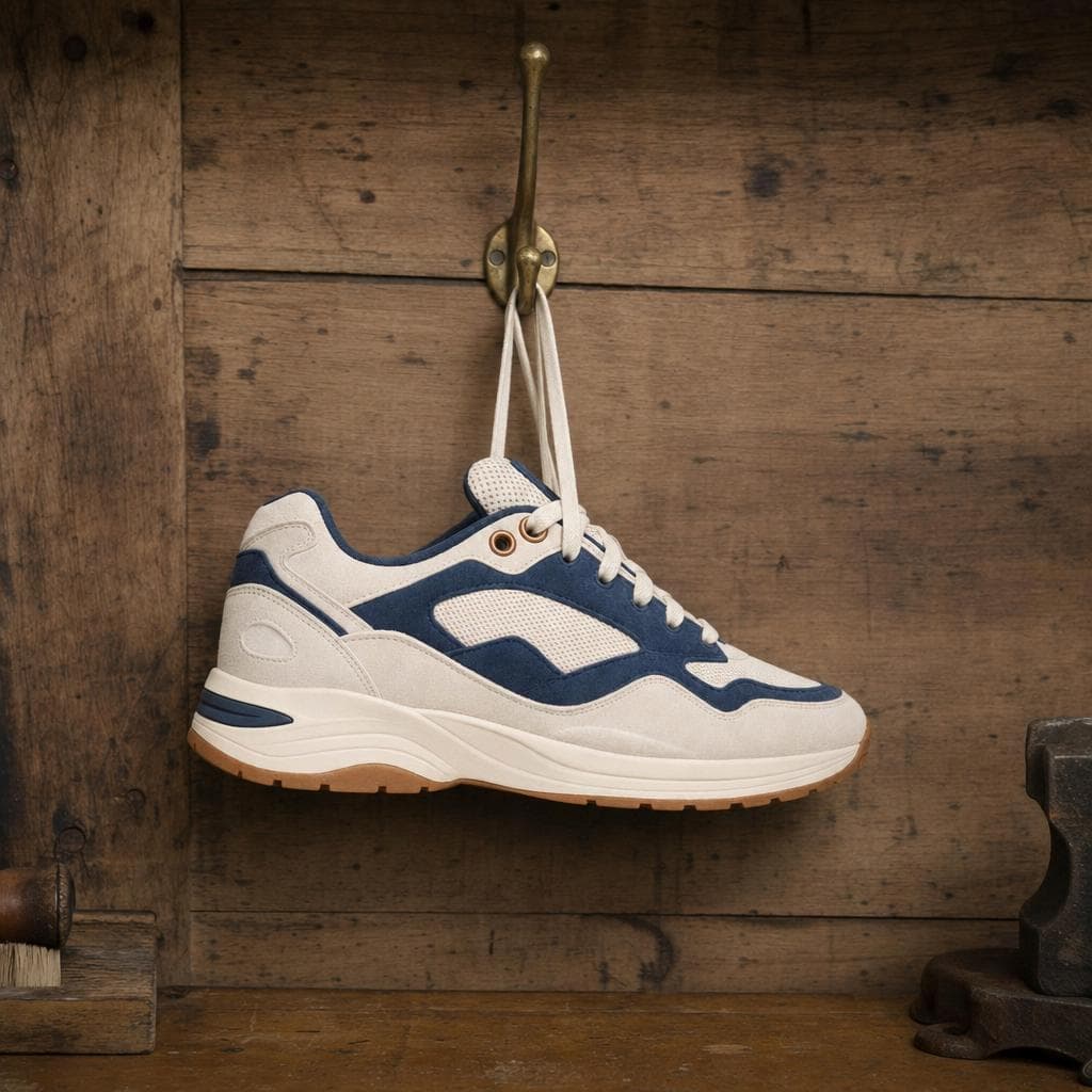 KIVO sneaker hanging by laces